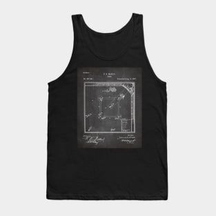 Baseball Patent - Sports Fan Softball Baseball Art - Black Chalkboard Tank Top